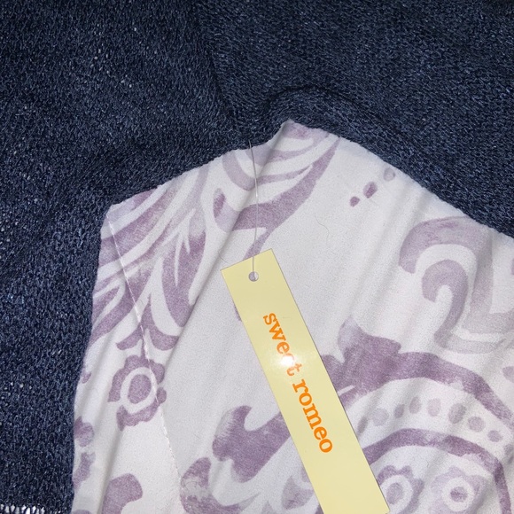 Sweet Romeo -Blue Sweater Size Medium - Picture 3 of 5